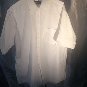Classic White Men's Casual Button Down Shirt